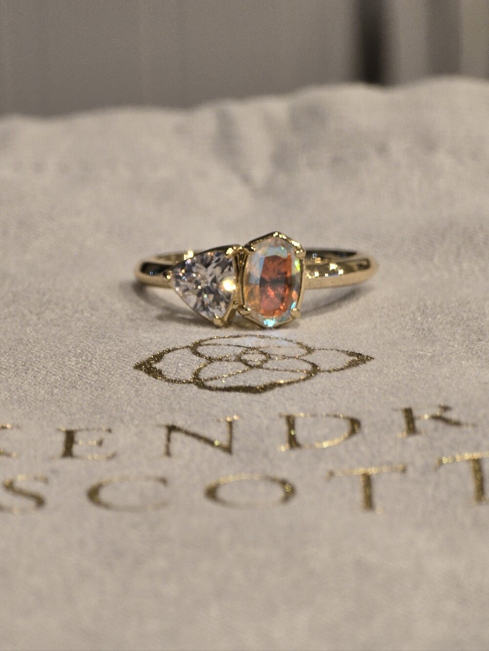 Kendra Scott Gold Ring Size 9 Tatum April Band